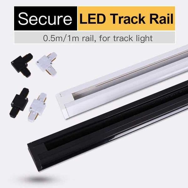 LED Track Light Rail 0.5M 1M Aluminum 2 Wire Electrified Rails With Spots Led Track Lamp Rail Track Lighting For Store HomeLl240730