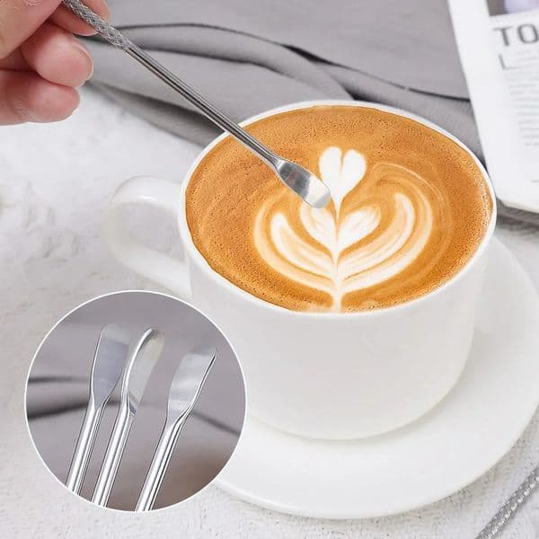 Stainless Steel Latte Pull Flower Needle Coffee Art Needles Carved Stick Cappuccino Espresso Decorating Art Pen Fancy Cafe Tools 240731