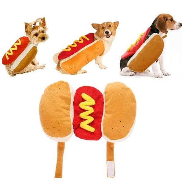 Funny Pet Coat Hot Dog Winter Stuffed Clothes Dog Puppy Cat Suit Costume Apparel for Small Medium Dogs Dachshund Party CosplayXJ8752