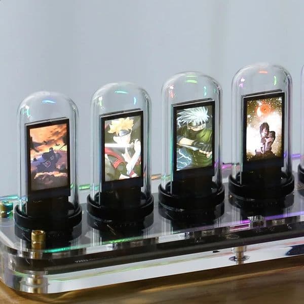 Night light digital tube clock mobile app editable IPS display digital calendar stopwatch time modern desktop gesture control digital clock