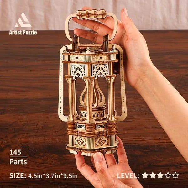 3D Wooden Puzzle DIY Night Lantern Exquisite Education Puzzle Toys Building Block Kit Home Decoration Thanksgiving Gift For KidsM240731