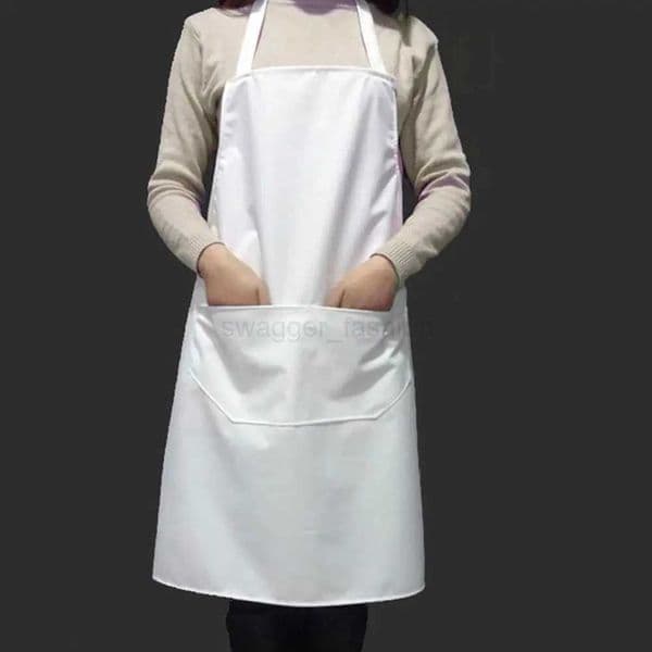 New Fashion Kitchen Aprons for Woman Men Chef Work Apron for Grill Restaurant Bar Shop Cafes White Waterproof ApronXJ240731
