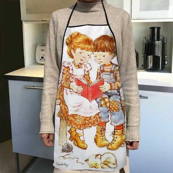Sarah Kay Cartoon Apron Dinner Party Cooking Apron Adult Baking Accessories Waterproof Fabric Printed Cleaning Tools 1014XJ240731