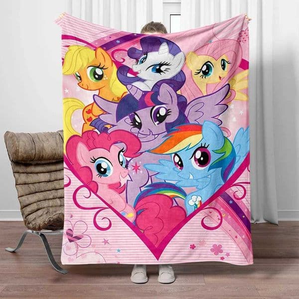 Cute pony Printed flannel blanket Four seasons blanket for sofabedsliving room travel picnic blanket gifts Y240730