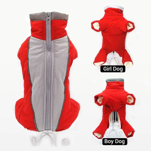 Winter Overalls for Dogs Warm Waterproof Pet Jumpsuit Trousers Male Female Dog Reflective Small Clothes Puppy Down Jacket 241028