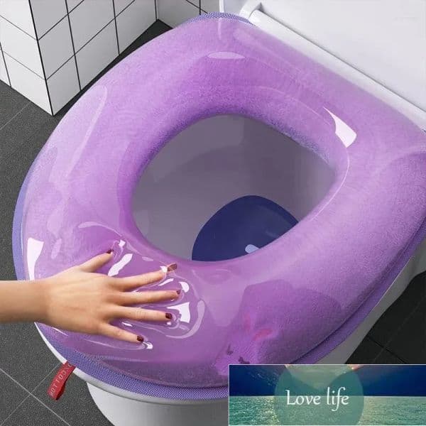 Fashion Toilet Seat Covers Washable Sticker Foam Cover Waterproof Silicone Four Seasons Soft Bathroom Closestool Mat Pad Cushion O-shape