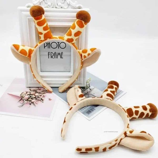 Cute plush giraffe ears and headbands for women fun animal role-playing hair rings Christmas themed party headbands W241021