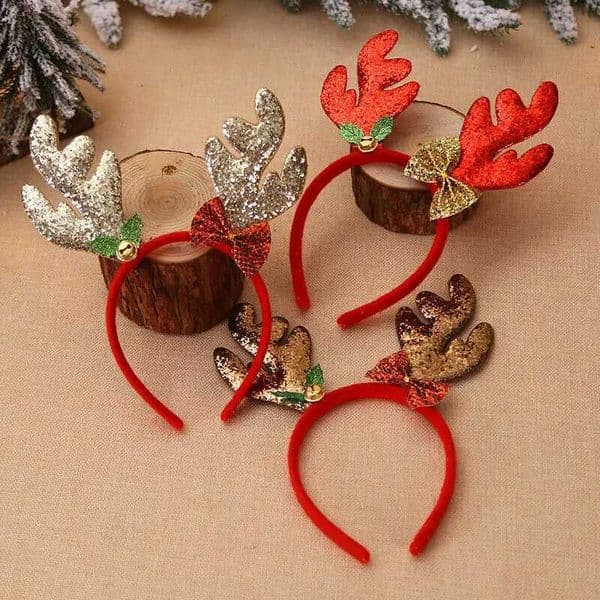 Happy Christmas Headbands Fancy Reindeer Antlers Hairband Christmas Childrens Day Party Decoration Best Gift Wholesale W241021