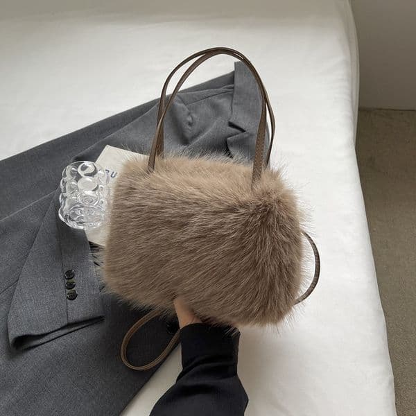High-capacity Tote Bags Minimalist Crossbody Pu Leather Underarm Handbag Solid Color Single Shoulder Bag Girl 240724