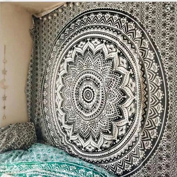 Large Mandala Indian Tapestry Wall Hanging Bohemian Beach Polyester Thin Yoga Shawl Mat 200x150cm Blanket