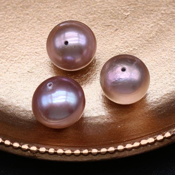 3Pcs Natural Freshwater Pearl Baroque Irregular Long Round Beads Charms for DIY Women Necklace Earring Jewelry Wedding Gift