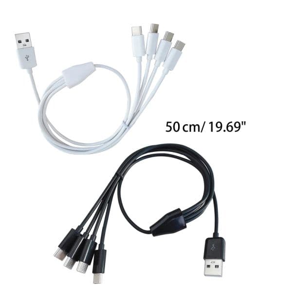 Multi Cable Universal 4 in 1 Multiple Ports Devices USB C Charging Cord