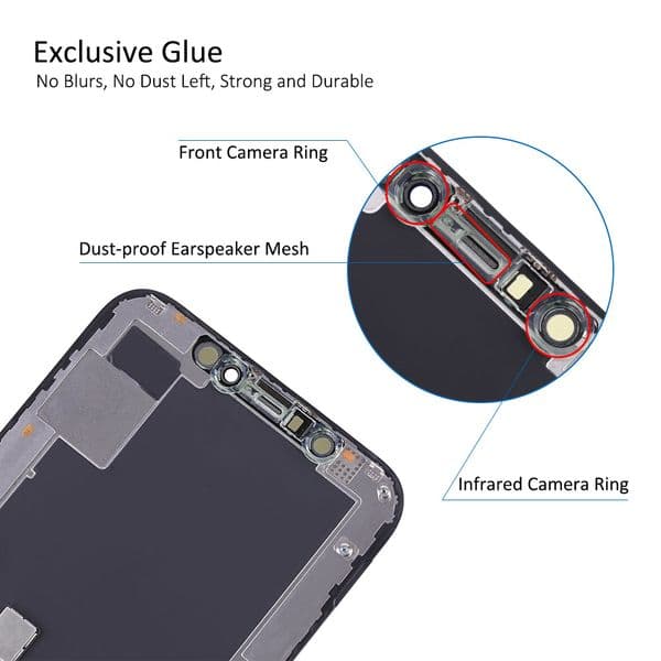5 Pcs for iPhone XS Incell LCD Display Digitizer Assembly Support True Tone Programming Touch Screen Replacement