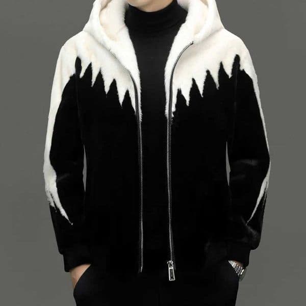 YEAE Designer Clothes Men Mens Winter Jacket Hooded Jackets Luxury Fur Coat Man Warm Man Winter Coat Casual Man Sack ClothingX241102