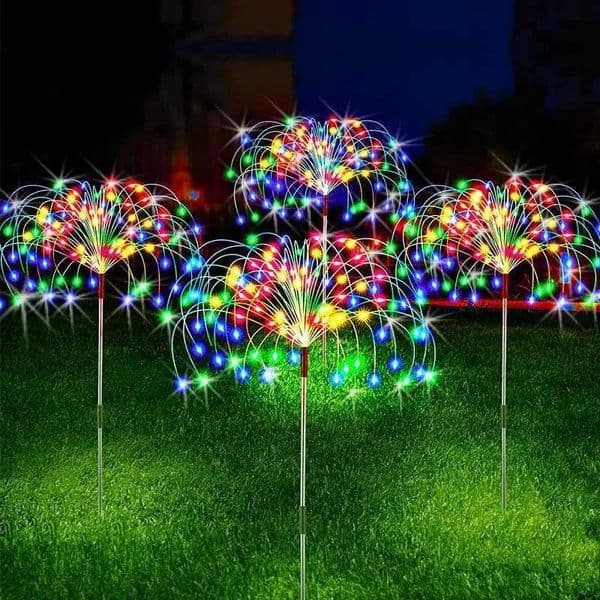Solar powered LED fireplace outdoor garden decoration lawn courtyard party Christmas wedding decoration lights X241102