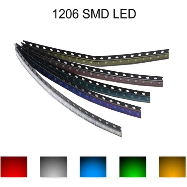 1206 SMD LED Diode Super Bright Light Emitting Diodes Mini Surface Mount Chip DIY Electronics Lighting Bulb Lamps 100pcs/lot