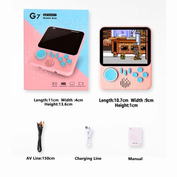 G7 3.5 inch Ultra-thin Mini Retro Portable Handheld Game Console Built-in 666 Games