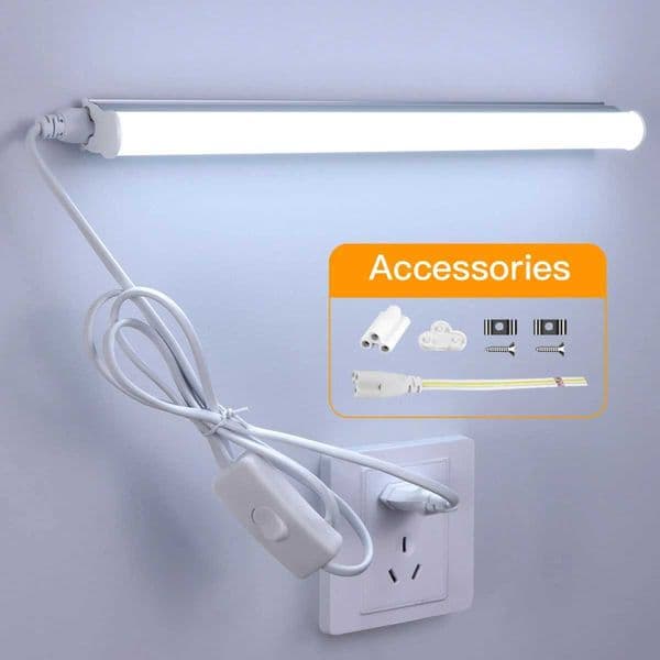 1FT 6W 29CM Desk Lamp T5 Tube LED Bar With Screws for Mounting Under Bookshelf AC220V 110V Home Reading lamp Table Light lamparaLX241102