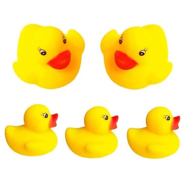50/100pcs Squeaky Rubber Duck Duckie Float new Bath Toys Baby Shower Water Toys for Swimming Pool Party Toys 2025 Gifts for Boys Girls