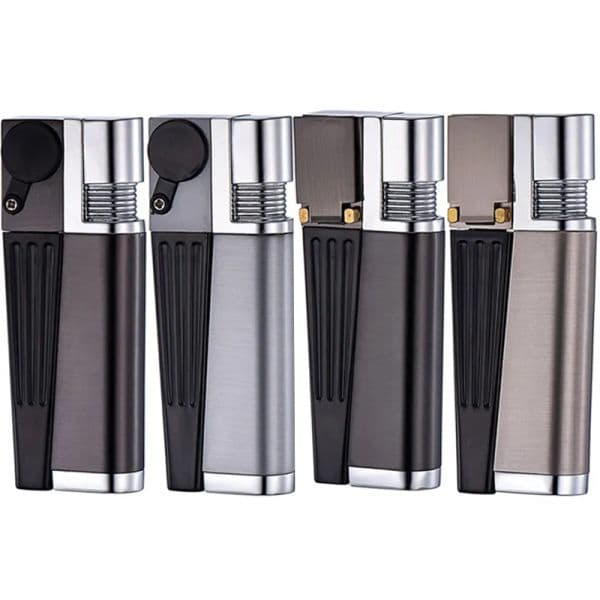 Wholesale Foldable Tobacco Torch Lighter Smoking Metal Pipes Butane Vaporizer Windproof Flame Jet Lighters ZZ