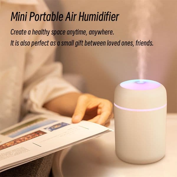Kinscoter Humificador Mini USB Aroma Diffuser With Cool Mist Bedroom Home Car Plants Purifier 300ml H2O Air Humidifier Portable