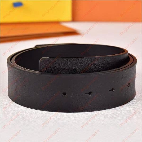 Men's designer belt fashion classic men's checkered striped belt letter charm cowhide belt women's high-quality smooth metal buckle belt daily wear with box