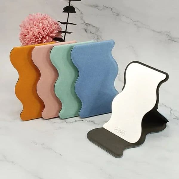 Pocket Rectangle Makeup Folding Mirrors Ultra-thin Folding Make Up Mirror Personalised Portable Compact Cosmetic Mirror