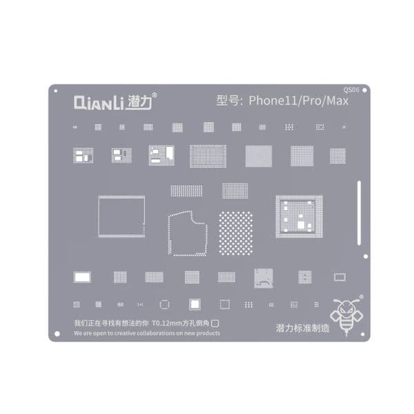 Qianli BGA Reballing Stencil Template for iPhone 14 13 12 11 Pro Max XS XR X 8 7 6S 6 CPU IC Chip Tin Soldering Net