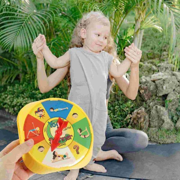 Puzzle Sports Card Game Child Educational Toys Spinners Wheel Plastic Yoga Pose