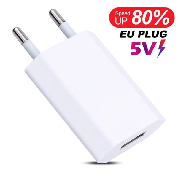 NNBILI 1-5Pcs Universal 5V 1A EU Plug USB Wall Phone Charger For iPhone Samsung Xiaomi 2025 Redmi Google Huawei Charger Power Adapter