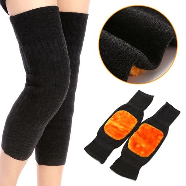 Men Women Thick Wool Leg Warmers Winter Rheumatic Arthritis Knee Braces Leggings Leg Sleeves Ski Cycling Running Knee Wraps