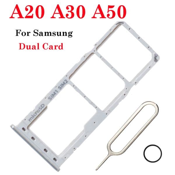 1Set New Dual Micro SD SIM Card Tray Holder Reader Slot For Samsung Galaxy A20 A205F A30 A305F A305 A50 A505 A505F A505FM A505FN
