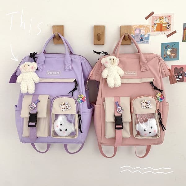 2022 Backpack Women Waterproof Backpack Fancy High School Bags For Girls Teenage Student Cute Travel Rucksack Large Capacity Bag