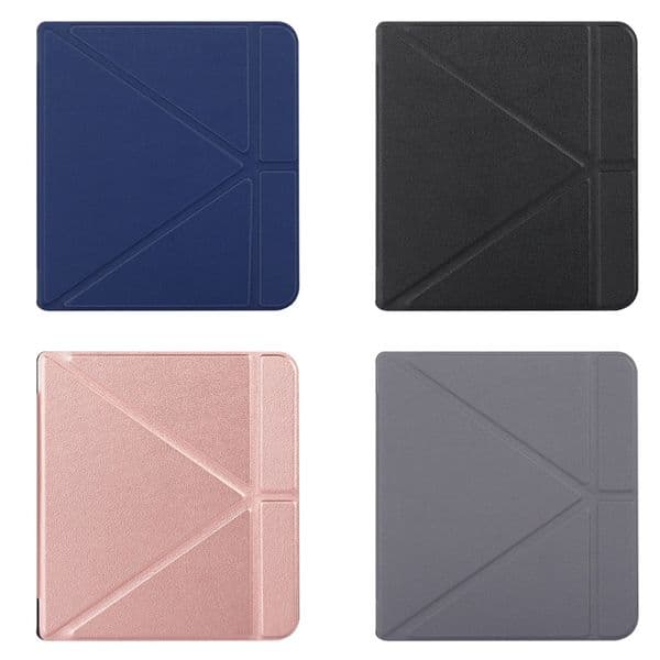 Origami Stand for 7" Kobo Libra H2O Case Slim PU Leather Stand Flexible TPU Full Body Cover with Auto Wake/Sleep Case