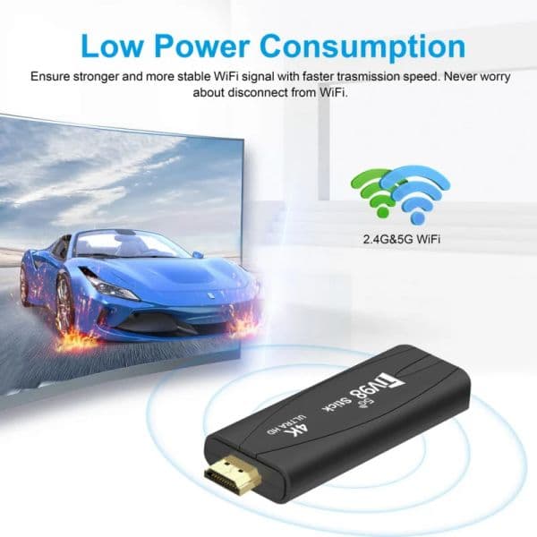 TV98 Mini TV Stick 2GB 64GB Android 12.1 HD 4K 3D 2.4G 5.8G dual WiFi 6 RK3228A home theaters Smart TV Box