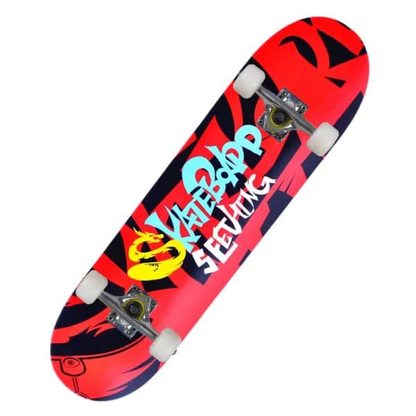 31inch Street Maple Skateboard Adult Four-Wheel Alloy Double Tilt Skateboard Printed Patterns Long Board Beginner Teenager Gift