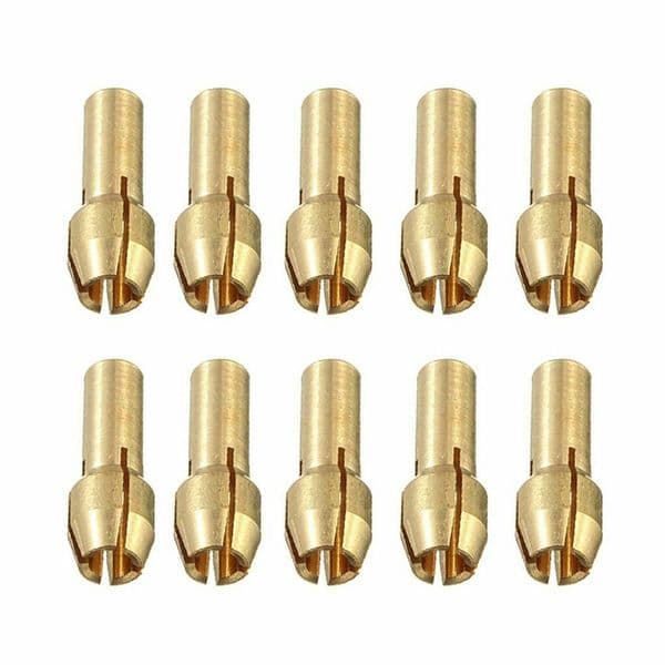 11PCS/Set Power Tool Brass Drill Chucks Collet Bits 0.5mm-3.2mm Shank Screw Nut Replacement For Dremels Rotary Tool