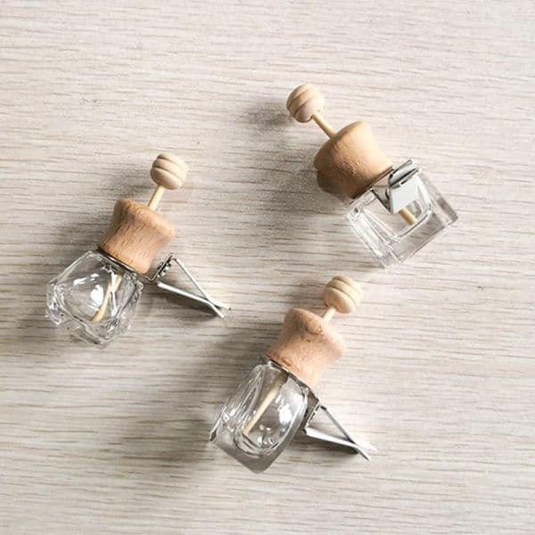 Air Freshener Car Perfume Clip Fragrance Empty Glass Bottle For Essential Oils Diffuser Vent Outlet Ornament Automotive Interior