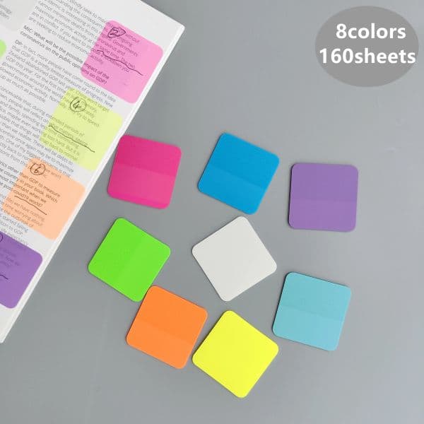 fcd14 Hot Sale Transparent 8Colors 160 Sticky Sheets Notes Scrapes Stickers Note Pads Paper Clear Notepad School Stationery Office Supplies pad