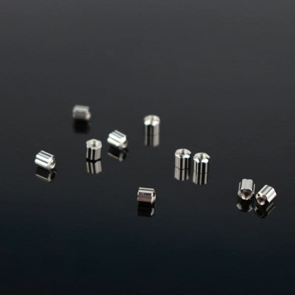 200pcs Hex Plum Metal Eyeglasses Screw Nut Cap 1.2mm 1.4mm Glasses Repairing Accessory