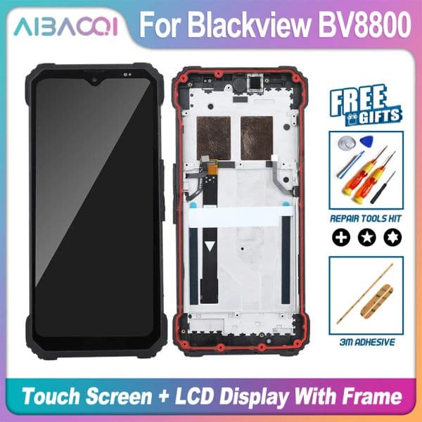 AiBaoQi New 6.58 Inch Touch Screen + 2400x1080 LCD Display + Frame Assembly Replacement For Blackview BV8800 BL8800 BL8800 Pro