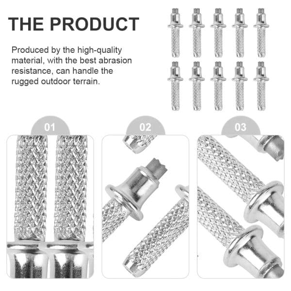 10 Pcs Trekking Pole Tip Replacement Mountaineering Travel Accesories Stick Climbing Tungsten Steel Rod Hiking Accessories