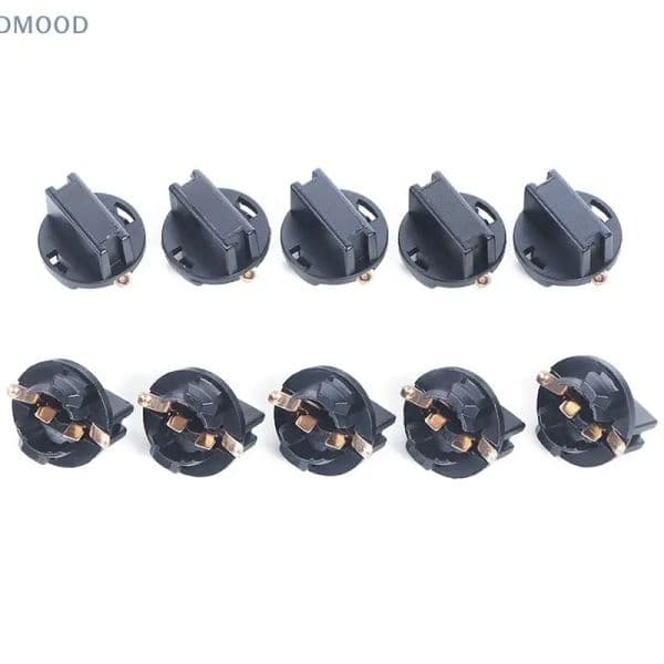 10pcs T10 Socket Dashboard Instrument Panel W5W 168 192 194 Twist Lock Wedge Bases Lamp Dash Bulb Plug