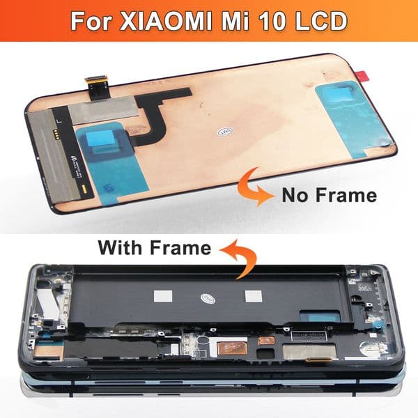 6.67" Mi 10 5G Display Screen Replacement, for Xiaomi Mi 10 Pro 5G M2001J1G Lcd Display Digital Touch Screen with Frame Parts