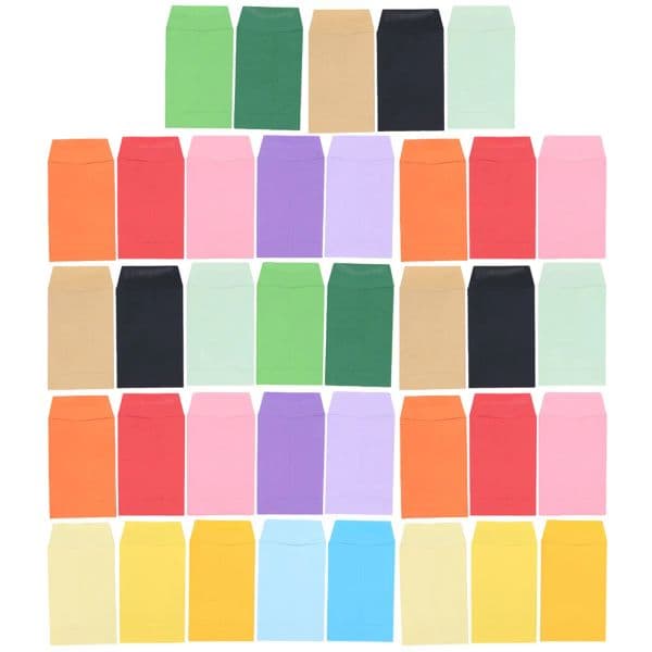 50 Pcs 2025 Coin Storage Money Bag Key new Envelopes Cash Saving Gift Small Blank Photo Cards Packing