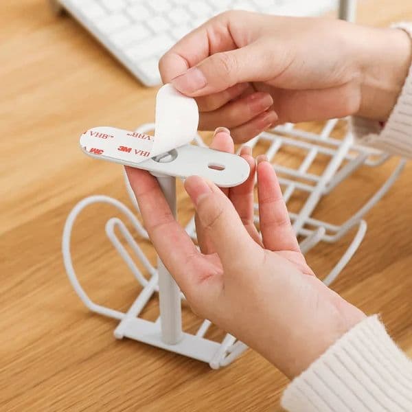 Home Office Desk Wire Organizers Under Table Storage Rack Cable Rack Table Bottom Rack Outlet Holder Hanging Rack Line Finishing