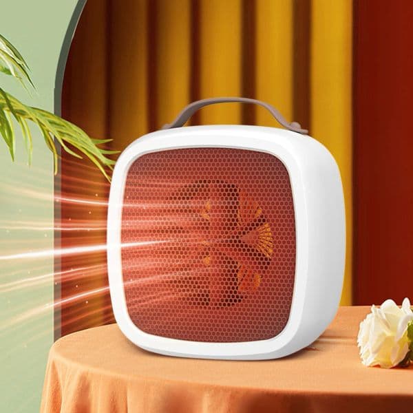Mini Portable Electric Space Heater 500W Powerful Home Office Desktop Warm Air Heater Warmer Fan Household Silent for Winter