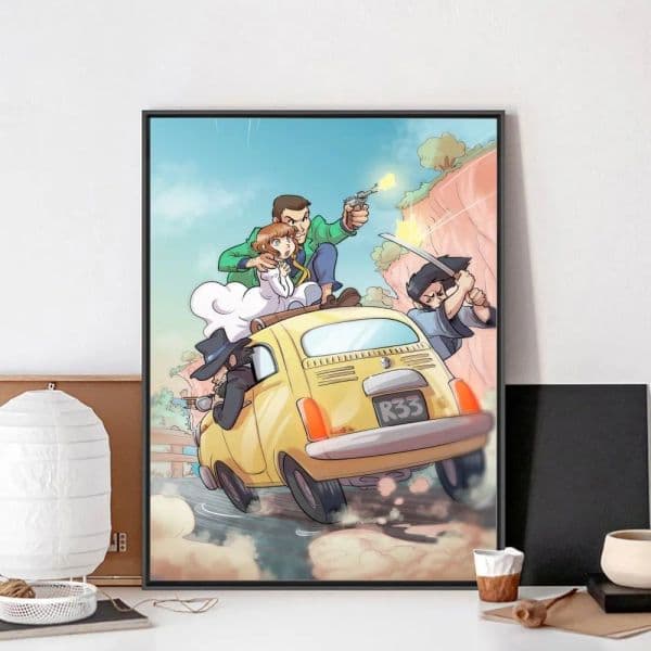 Lupin III Comics Poster No Framed Poster Kraft Club Bar Paper Vintage Poster Wall Art Painting Bedroom Study Stickers