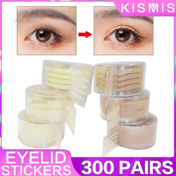 1 Roll 300 Pairs Stonego Invisible Eyelid Sticker Lace Eye Lift Strips Double Eyelid Tape Adhesive Stickers Eye Tape Tools