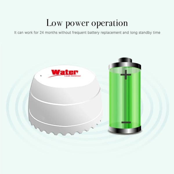 TUYA Water Leak Detector WiFi Water Sensor Alarm Leaking Overflow Remote Monitoring Smart Life APP Flood Alert Security